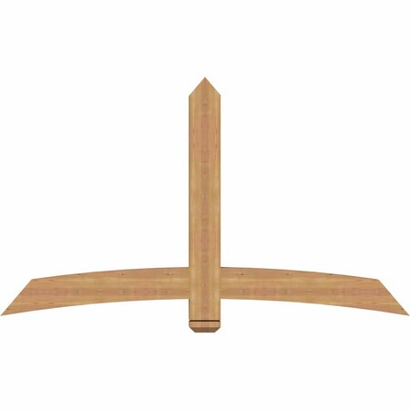 Ekena Millwork Bellingham Timber Gable Bracket, Western Red Cedar, 72"W x 42"H x 3 1/2"D x 5 1/2"F, 14/12 Pitch GBW072X42X0406BEL00SWR